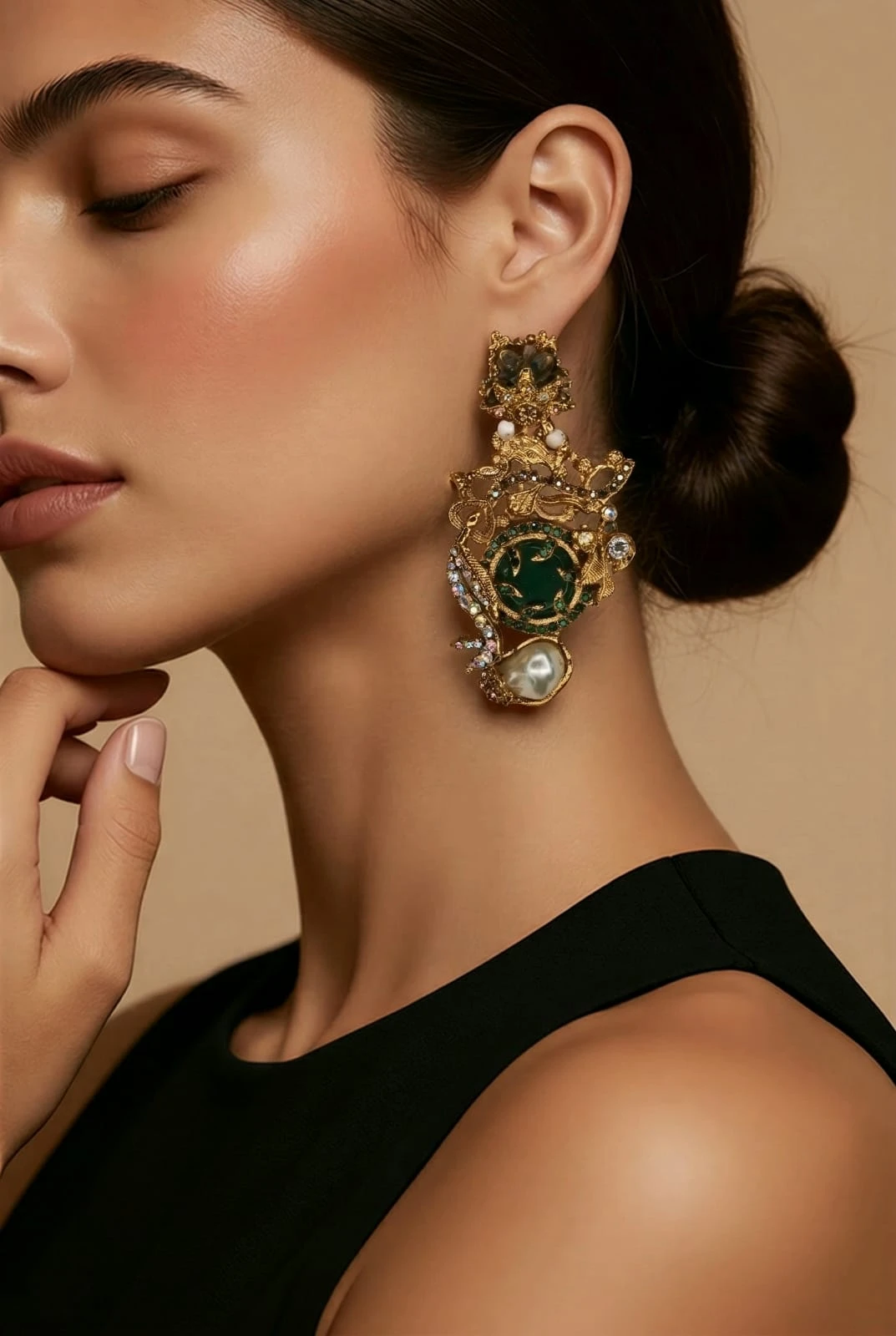Majestic Emerald & Baroque Pearl Statement Earrings – pro#5, rs.2000.webp